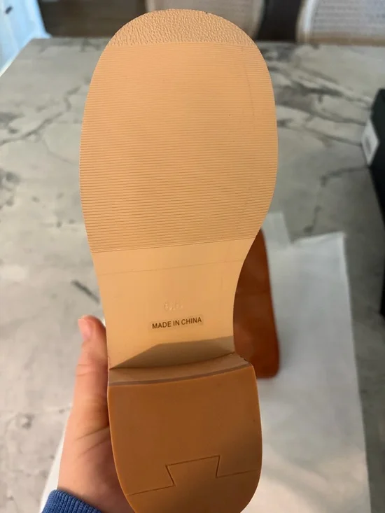 VBDB Lace Brown Knee High Boots - Picture 4 of 6